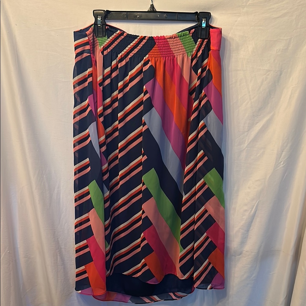 $278 Trina Turk Womens Blue Striped Halter Self-Tie Sleeveless Mini Dress Size L - Picture 6 of 13